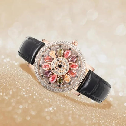 LYNZ Rose Gold Floral Ladies  Luxury Watch | Gift for Women