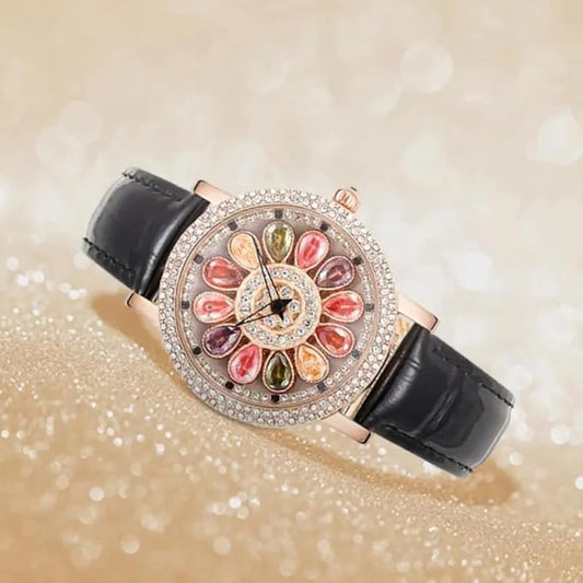 LYNZ Rose Gold Floral Ladies  Luxury Watch | Gift for Women