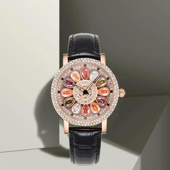 LYNZ Rose Gold Floral Ladies  Luxury Watch | Gift for Women