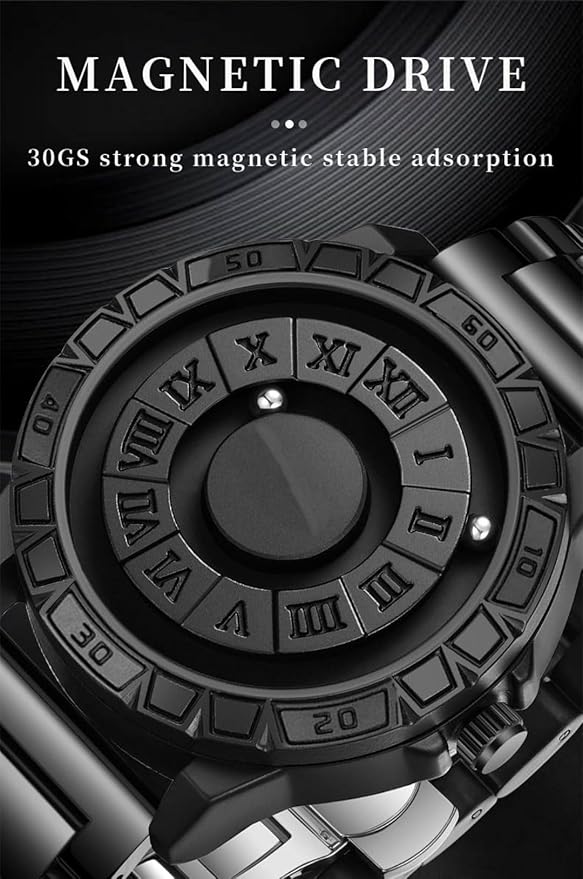 Magnetic Ball Watch | Unique Imported Watch | Gift for Men | Gift for Boyfriend | Stainless Steel, Waterproof Quartz