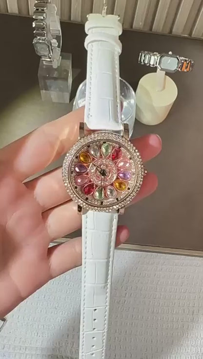 LYNZ Rose Gold Floral Ladies  Luxury Watch | Gift for Women
